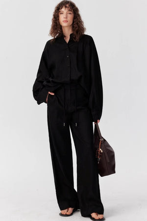 Chinese Style Linen Shirt & Pants Set-Up