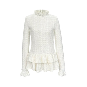 Christmas Doll Collar Tweed Dress Set-Up