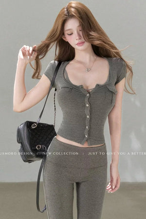 Cinched Waist Knit Top