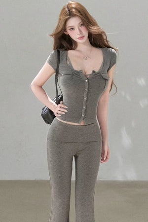 Cinched Waist Knit Top