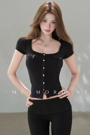 Cinched Waist Knit Top