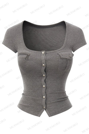 Cinched Waist Knit Top