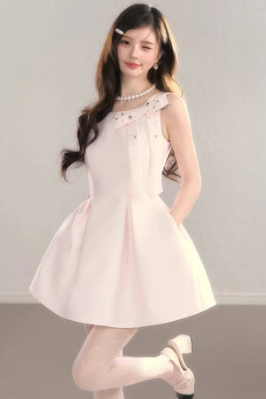 Classic French Waist-Cinching Dress