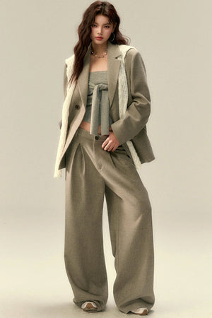 Classic Tweed Rose Blazer Jacket
