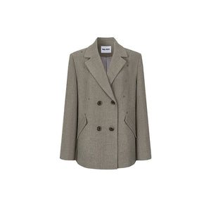 Classic Tweed Rose Blazer Jacket
