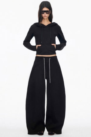 Classic Wide-Leg Fleece Sweatpants