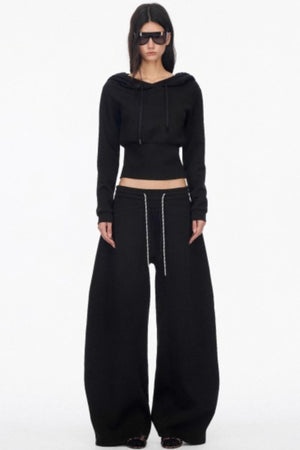 Classic Wide-Leg Fleece Sweatpants