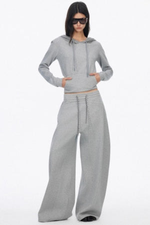 Classic Wide-Leg Fleece Sweatpants