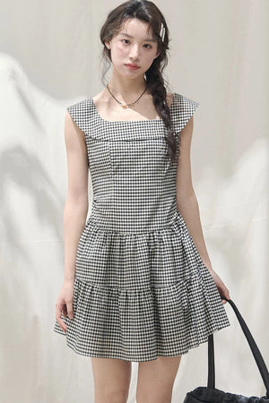Cloud Garden Plaid Dress
