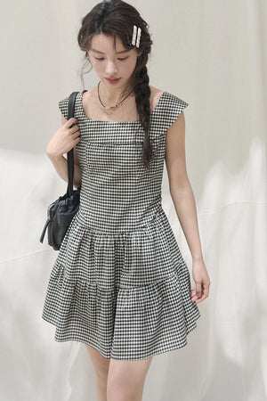 Cloud Garden Plaid Dress