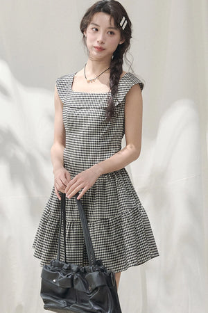Cloud Garden Plaid Dress