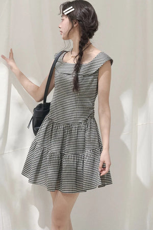 Cloud Garden Plaid Dress