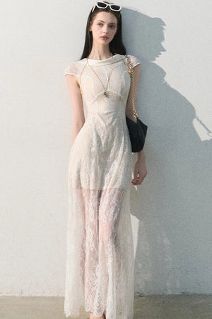 Cloud Lace Jacquard Dress