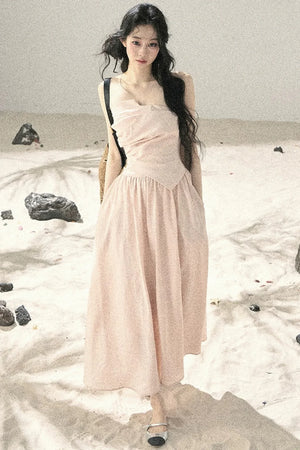 Cloud-Like Strapless Summer Dress