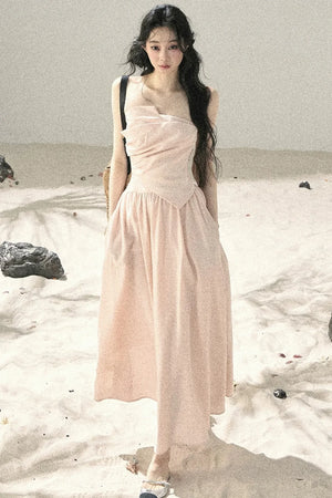 Cloud-Like Strapless Summer Dress