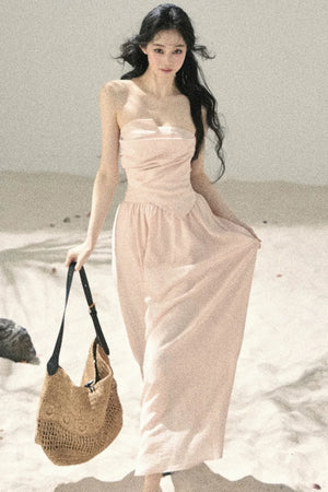 Cloud-Like Strapless Summer Dress