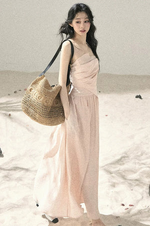 Cloud-Like Strapless Summer Dress