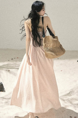 Cloud-Like Strapless Summer Dress