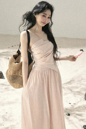 Cloud-Like Strapless Summer Dress