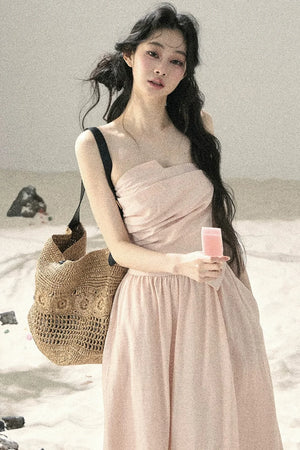 Cloud-Like Strapless Summer Dress