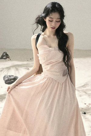 Cloud-Like Strapless Summer Dress