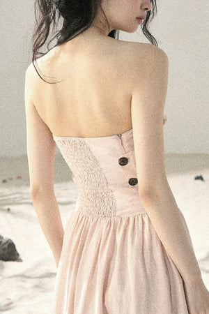 Cloud-Like Strapless Summer Dress