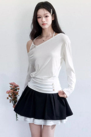 Cloud Love Letter Off-Shoulder Top