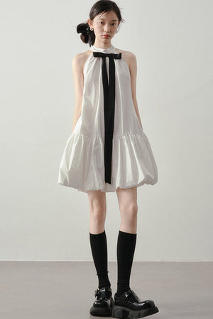 Cloud Ribbon Halter Dress