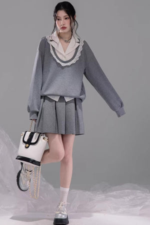 Cloud White Waist-Cinching Shirt