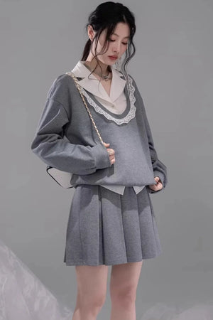 Cloud White Waist-Cinching Shirt