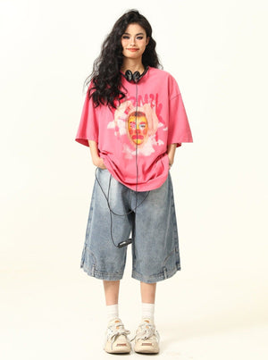 Clown Print Short Sleeve T-Shirt