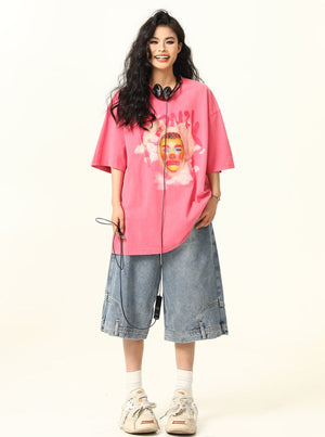 Clown Print Short Sleeve T-Shirt