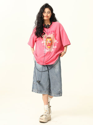 Clown Print Short Sleeve T-Shirt
