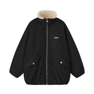 Cocoa Mousse Fur-Lined Jacket