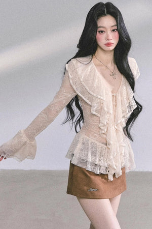 Coffee Shade Long Sleeve Top