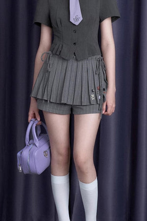 College Chic Studded Pants-Skirt
