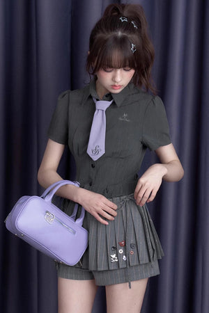 College Chic Studded Pants-Skirt
