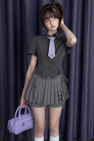 College Chic Studded Pants-Skirt