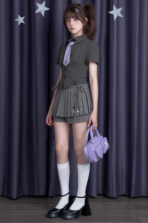 College Chic Studded Pants-Skirt