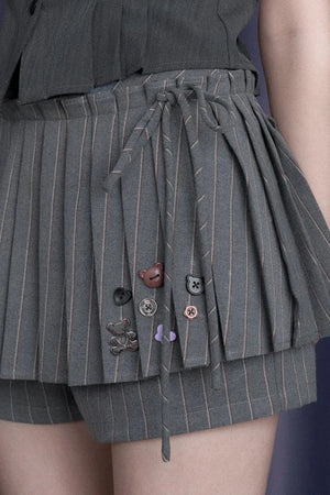 College Chic Studded Pants-Skirt
