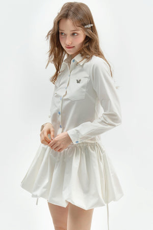 College Style Polo Collar Dress