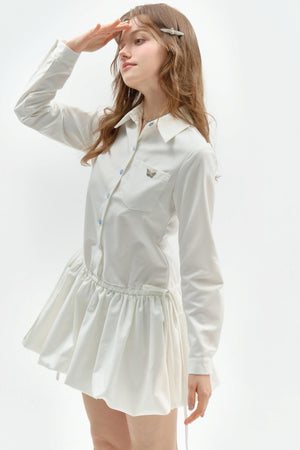 College Style Polo Collar Dress