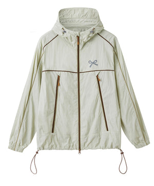 Color-Block Bow Hoodie Jacket