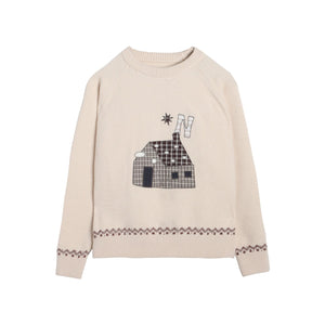 Color Block Embroidery Sweater