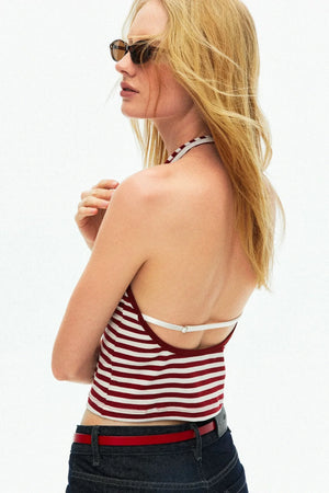Color-Block Halter Camisole Top