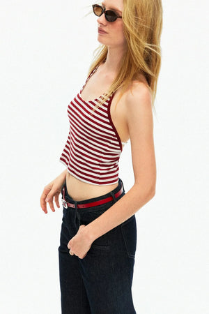 Color-Block Halter Camisole Top