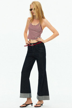 Color-Block Halter Camisole Top