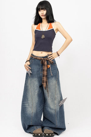 Color Block Halter Tank Top