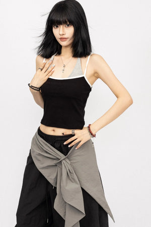 Color Block Halter Tank Top