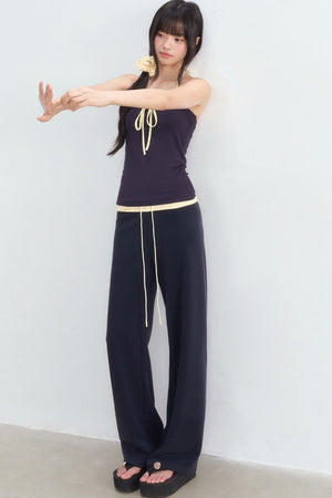 Color-Block Halter Top Set-Up